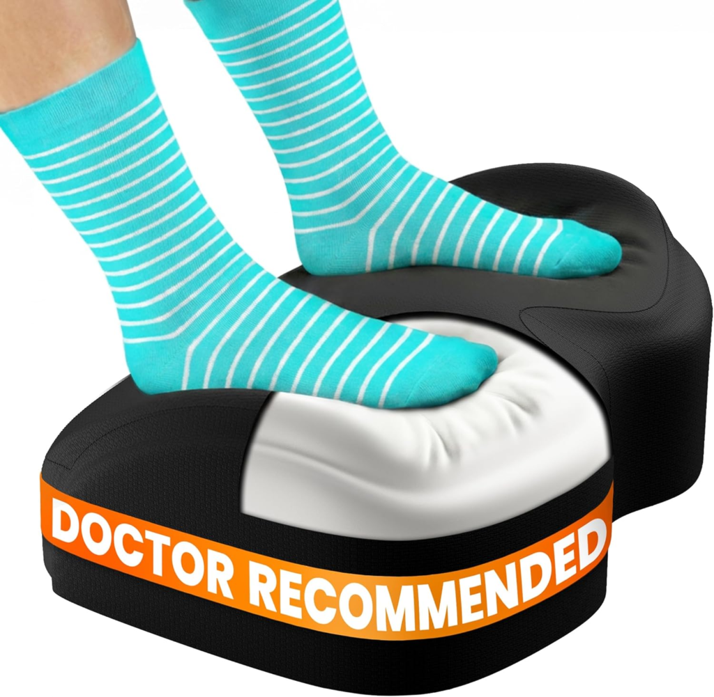 CushionLab memory foam foot rest under desk for back pain
